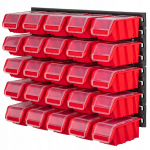 KADAX Tablica Narzędziowa Ścianka Warsztatowa 58x39 cm + 25 Kuwet Garaż Warsztat