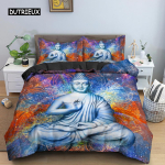 Mandala Buddha Voodipesu Komplekt Mandala Tekikott Tekikoti Komplekt Luksuslikud Voodikomplektid Boheemlaslik Budistlik Suveniir Magamistoa Kaunistused EU single(135x200cm)