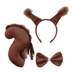 Loomade kost&uuml;&uuml;mide aksessuaaride komplekt k&otilde;rvade ja sabaga Halloweeni &uuml;ritusteks Brown without Glove
