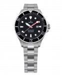 Suhe FreeDiver Sapphire roostevabast terasest must numbrilauaga automaatne RTFL831 200M naiste k&auml;ekell must