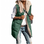 &Uuml;hev&auml;rvilised kapuutsiga puuvillased riided, vest, kahepoolne kantav, slim-fit seitsmev&auml;rviline kaheksa suurusega talvevest S