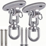 2 tk v&otilde;rkkiige riputuskomplekt, vedrustuskonksud, raskeveokite kiigekinnitused, 360&deg; p&ouml;&ouml;ratav kiige laekonks veranda kiige jaoks