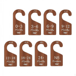 8Pcs Baby Closet Size Divider Wardrobe Hanger Clothing Dividers Wooden Newborn to 24 Months for