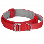 S&otilde;jav&auml;e taktikaline koerakaelarihm kiirkontrolliga nailonist koerte kaelarihmad k&auml;epidemega vastupidavad koerte treenimiskaelarihmad saksa lambakoera mopsile M punane