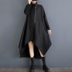 Ebaregulaarne oversized vintage Must vabaaja vaba pikk kevadine s&uuml;gistalvemantel naistele jakk riided &Uuml;ler&otilde;ivad