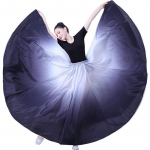 540 kraadi kost&uuml;&uuml;mid swing seelik Flamenco ballisaali kost&uuml;&uuml;m tantsuriided uhke kleit pikk seelik tantsulava esinemiseks 80cm