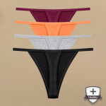 4 tk Naiste puuvillased stringid Seksikad &otilde;hukese v&ouml;&ouml;kohaga aluspesu J&auml;ljeta madala v&ouml;&ouml;kohaga G-string Sport T-seljaga Hingavad alusp&uuml;ksid S-XL S&4pcs
