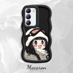 V&auml;rvitud muster Big Wave Edge pehme silikoon materjal Macaron telefoni &uuml;mbris p&otilde;rutuskindel kaitsev kummist korpus OnePlus Vivo Motorola Moto jaoks Vivo Y91 sinine