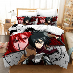 3D Attack On Titan Voodipesukomplekt &Uuml;heinimese Twin T&auml;iskasvanu Queen King Suuruses Attack On Titan Voodikomplekt Laste Laste Magamistoa Tekikoti Komplektid EU Single 135x200cm