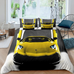 Ralliauto Prindiga Tekikott Padjap&uuml;&uuml;ri Komplekt Voodipesu Komplekt &Uuml;he- Kahekohaline Twin Full Queen King Suurus 2/3tk Pol&uuml;ester Tekikate AU Single(140x210cm)
