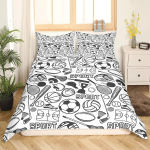 Spordisulgpalli tekikate Fluorestseeruv roheline roosa sulgpallireketi voodipesukomplekt Spordim&auml;ngu Toidukate Moodne tekikate EU single(135x200cm)