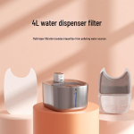 Aktiivs&ouml;e kassivee purskkaevu filtripadi - Pehmendab ja filtreerib vett automaatselt Drinking Fountain Replacement Filter valge