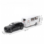 Uus 1/32 Rolls-Royce Cullinan RV Mudel Sulamist Valatud Maastikus&otilde;iduki M&auml;nguasi Heli ja Valgusega Tagasit&otilde;mmatav Haagissuvila Kollektsiooni Kaunistused Poisi Kingitus must