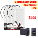 4 tk 12V auto soojendusega istmepadi universaalne kate s&uuml;sinikkiust kahe valikurattaga 5-k&auml;iguline nelinurkne l&uuml;liti talviste soojemate istmete katted