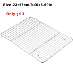 Ristk&uuml;likukujuline roostevabast terasest grillk&uuml;psise k&uuml;psetuspann eemaldatava jahutusrestiga k&ouml;&ouml;gividina kleepumatu plaat, mis sobib ahju