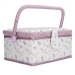 Sewing Basket Purple Premium Fabric Crease Proof Good Elasticity Wear Resistant Portable Durable