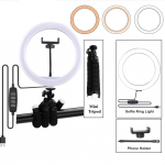 Valguss&otilde;rmus statiiviga &Uuml;mmargune r&otilde;ngaslamp LED-tuled alus Selfie fotograafia Valgustus Fotostuudio meigivideote videologi komplekt USB