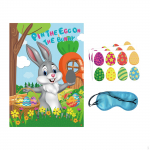 Pin The Egg on Bunny Game Easter Hunting Activities Decorations Kids and Family