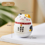 Armas k&auml;sitsit&ouml;&ouml; keraamiline Lucky Cat Tumbler Feng Shui lauaehitis Fortune Cat statuette Toakaunistuse tarvikud