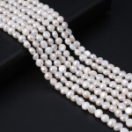 Valge p&auml;rl 3-4mm 4-5mm 5-6mm kahepoolsed helmed ehete valmistamiseks DIY k&auml;ev&otilde;ru k&otilde;rvar&otilde;ngad kaelakee tarvik 4-5mm valge