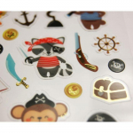 Autocollants - Petits animaux pirates - 1,8 cm