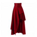 Kevadine s&uuml;gis Cosplay keskaegne renessanss gooti steampunk riided kost&uuml;&uuml;mid halloweeni karneval vintage kleit &uuml;les &auml;&auml;ris maxi seelik XXL punane