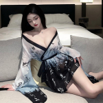 Jaapani kimono &uuml;likond, iidse stiili Hanfu hommikumantel, suurte suuruste pidžaama one size must