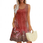 Naiste suvekleidid Taskutega varrukateta p&auml;ikesekleidid L