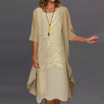 Naiste pitsimustriga kokteilikleit Pidulik pruutneitsi pulmakleit Midi-&otilde;htukleidid Varrukateta Vintage t&uuml;llkardigan XXL