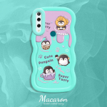 Maalitud mustriga Suure Laine &Auml;&auml;r Pehmest Silikoonist Materjalist Makroon Telefoni&uuml;mbris P&otilde;rutuskindel Kaitsev Kummist Kest iPhone'ile Huawei Honorile Infinixile Tecnole Tecno Camon 30 5G sinine