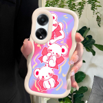 V&auml;rvitud muster Big Wave Edge pehme silikoon materjal Macaron telefoni &uuml;mbris p&otilde;rutuskindel kaitsev kummist &uuml;mbris OPPO Reno Realme jaoks Realme P1 Pro 5G roosa