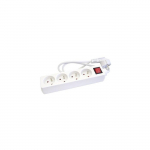 Bloc Multiprise &ndash; GEFOM &ndash; 4 hinda &ndash; Katkestaja Lumineux &ndash; Kaabel 1m &ndash; Blanc