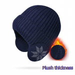 Uus Unisex Lisa karusnahast voodriga kootud talvem&uuml;ts k&otilde;rvaklapiga Moodne Beanie M&uuml;tsid Outdoor Classic Keep Warm Cap Outdoor K&uuml;lmakindlad k&otilde;rvakaitsed Villased m&uuml;tsid 56cm-60cm