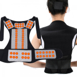 Back Support Belt Shoulder Lumbar Back Discomfort Relieve Tourmaline Magnets Warming Brace Belt corrector M