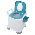 Voodi&auml;&auml;rne tualett tool libisemise v&auml;ltimiseks 3 k&otilde;rguse reguleerimisega kaasaskantav tualett tool laia k&auml;etoega PU