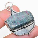 Ruby in Fuchsite Ethnic 925 Sterling Silver Jewelry Pendant 1.97 u4D65