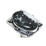 Zebra Jasper Handmade 925 Sterling Silver Jewelry Ring Size 7 i8a66