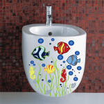 DIY Fishes Aquatic Mural Seinakleebised Kleebised Tualettruumi kodukaunistus Vin&uuml;&uuml;lkunst