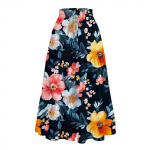 Naiste vabaaja ja moodne lilleprind elastse v&ouml;&ouml;kohaga lahtise seelikuga v&ouml;&ouml;koht XL