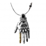 Steampunki kaelakee sulamist kaelakee mehaanilise bioonilise k&auml;e ripatsiga, robotiehted, kingitus meestele ja naistele, k&uuml;berpunkihuvilistele A