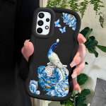 V&auml;rvitud mustriga Big Wave Edge pehmest silikoonmaterjalist Macaron telefoni&uuml;mbris, p&otilde;rutuskindel kaitsev kummist korpus Samsung Xiaomi Poco Redmi jaoks Redmi Note 12 Pro 5G roosa