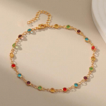 Boheemlaslikus stiilis v&auml;rviliste tsirkoonidega naiste pahkluud - Etniline, trendikas, mitmek&uuml;lgne moeaksessuaar