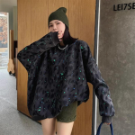 Suures suuruses naiste uus Leopard Print Plus fliisist paksude pikkade varrukatega kapuuts 2XL