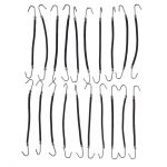 20 tk Hobusesaba konksud Peapael Juukseklamber Juukseklambrid Kummipaelad Juuksepats Juuksed must