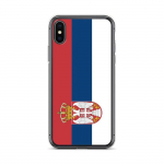 Coque iPhone - Drapeau de la Serbie - iPhone X - Silikoonist supp - Protection Compl&egrave;te - Sportif