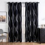 Elutoa &uuml;hev&auml;rvilised pimendavad kardinad, majapidamise soojusisolatsioon, p&auml;ikesekaitse, triibulised magamistoa kardinad 132cm*259cm must