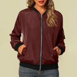 Naistele m&otilde;eldud jakid pikkade varrukatega, kerge lukuga k&auml;rbitud &uuml;ler&otilde;ivad vabaaja tepitud jakid taskutega S