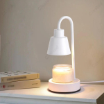 HOMZY Elektriline K&uuml;&uuml;nlasulatamise Laualamp Retro K&uuml;&uuml;nlak&uuml;tte Lamp Ohutu K&uuml;&uuml;nlasulatamise Soojendi Valgus Dimmerl&uuml;liti Magamistoa Kaunistuseks White&US Plug