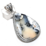 Natural Dendrite Opal Gemstone 925 Sterling Silver Jewelry Pendant 2.44 c9z67