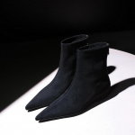 Naine Pruun Suede L&uuml;hikesed Saapad Vintage Terava Ninaga Tagumine T&otilde;mblukk Vabaaja Pahkluu Saapad 2024 Talv Elegantne Naiste K&otilde;rgust Lisavad Chelsea Saapad 38